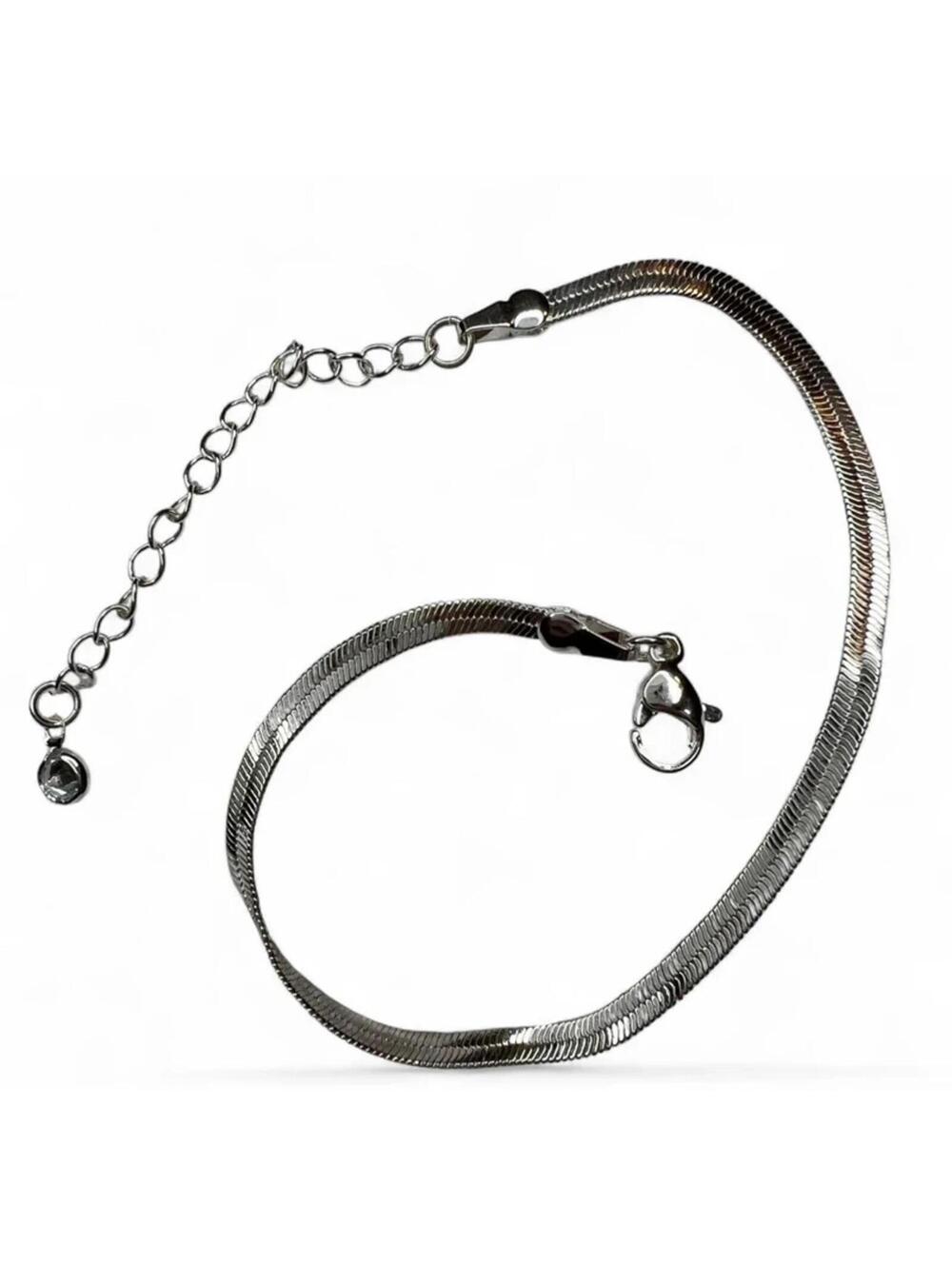 Vintage y2k Silver-Tone Snake Bracelet